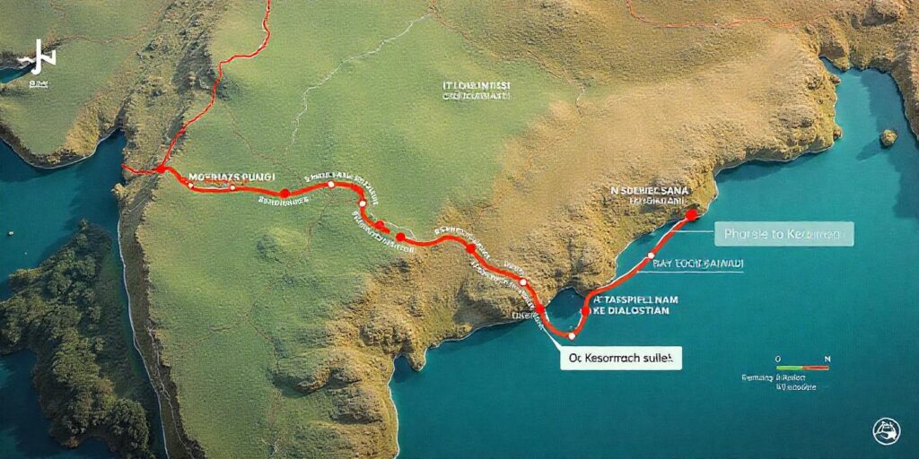 The Pune to Kedarnath Distance